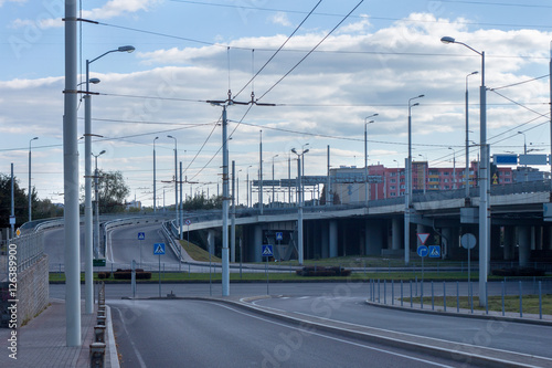 empty road in the city