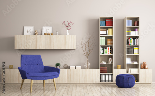 Modern living room interior 3d rendering © Vadim Andrushchenko