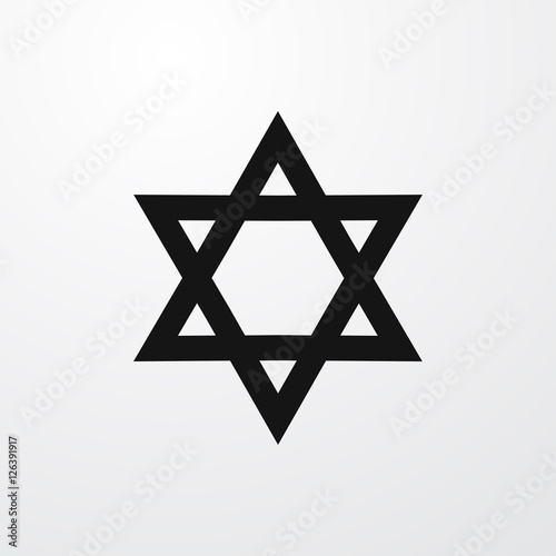 Jewish star icon illustration