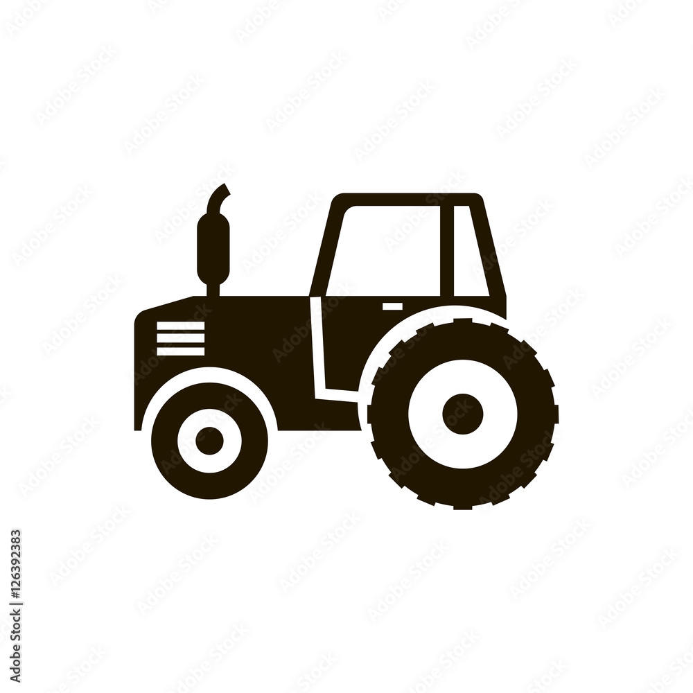 Tractor icon vector Tractor icon vector