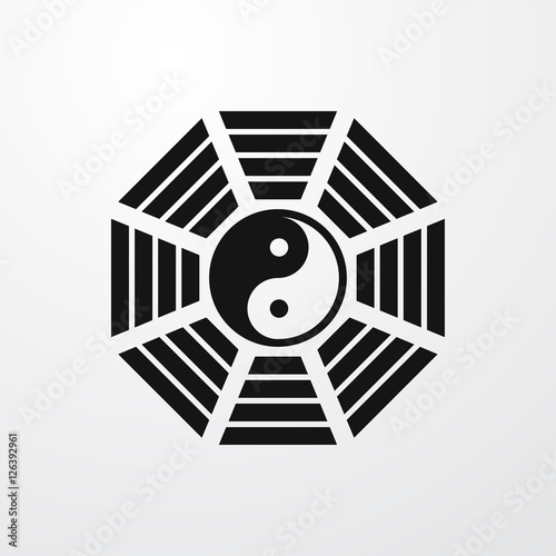 yin yang icon illustration