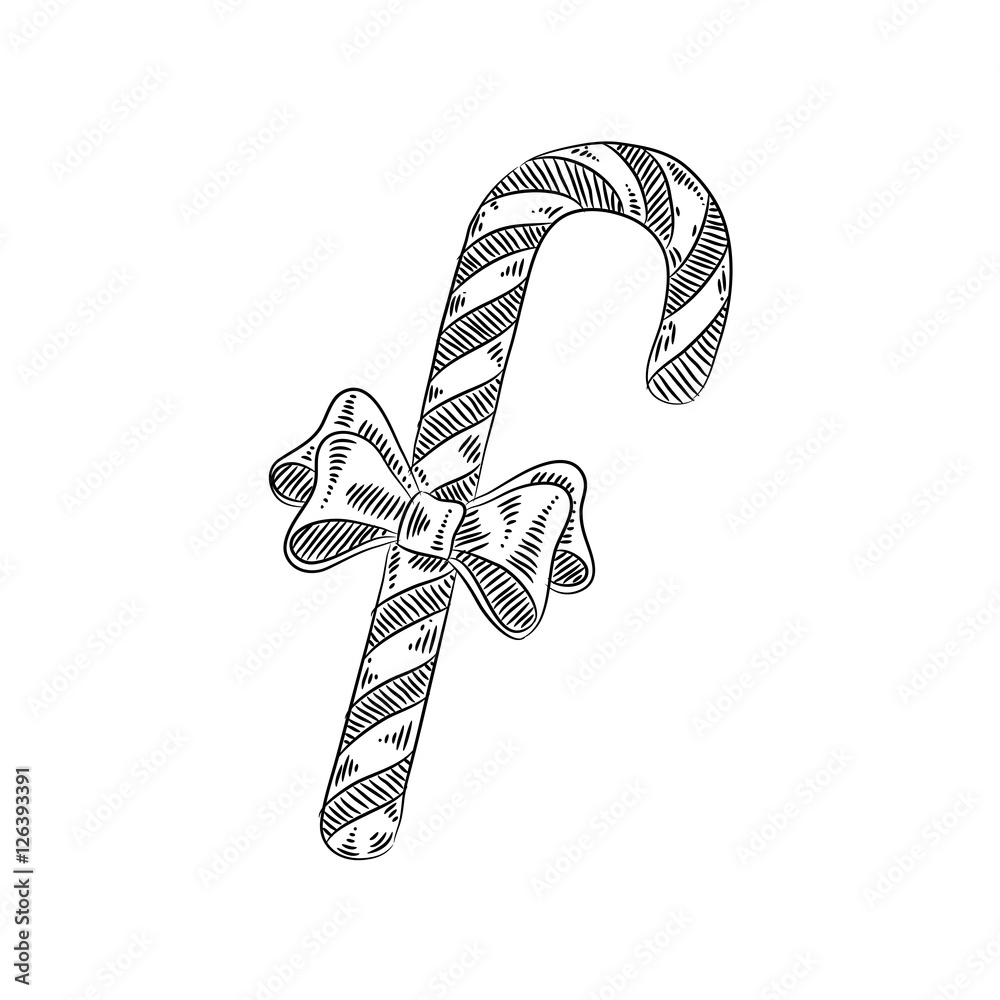 Hand Drawn Candy cane Stock Vector Adobe Stock
