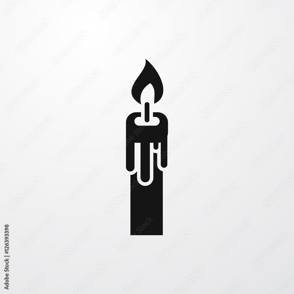 Obraz premium candle icon illustration