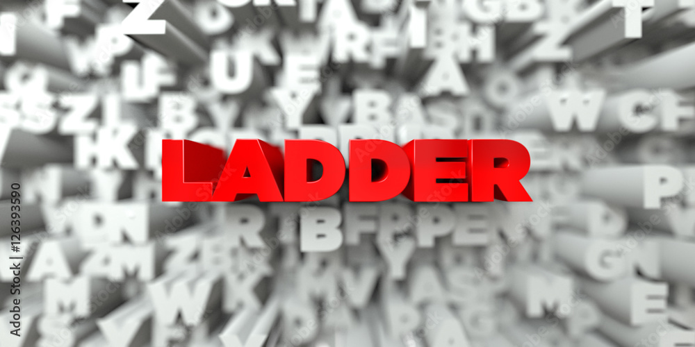 LADDER - Red text on typography background - 3D rendered royalty free stock image. This image can be used for an online website banner ad or a print postcard. LADDER - Red text on typography background - 3D rendered royalty free stock image. This image can be used for an online website banner ad or a print postcard.