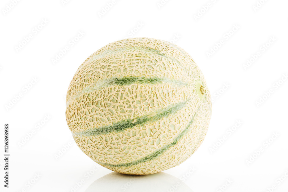 Melone, Cantaloupe, weißer Hintergrund Melone, Cantaloupe, weißer Hintergrund