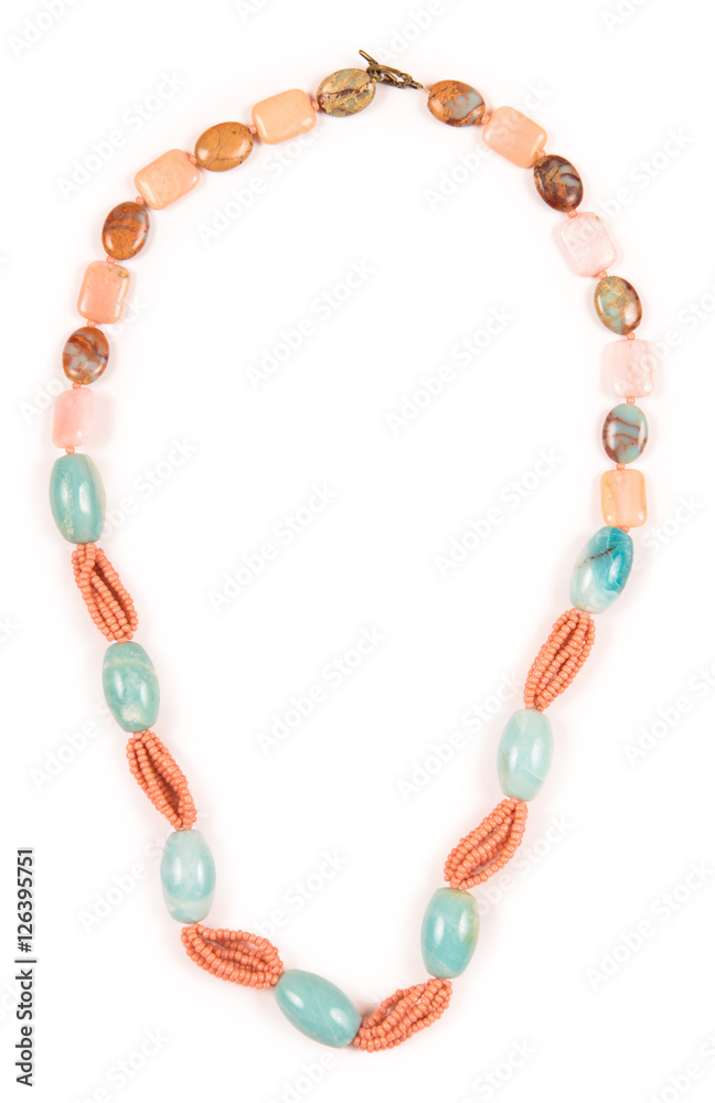 Jewellery necklace isolated on white background Jewellery necklace isolated on white background