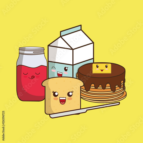 american breakfast cartoon