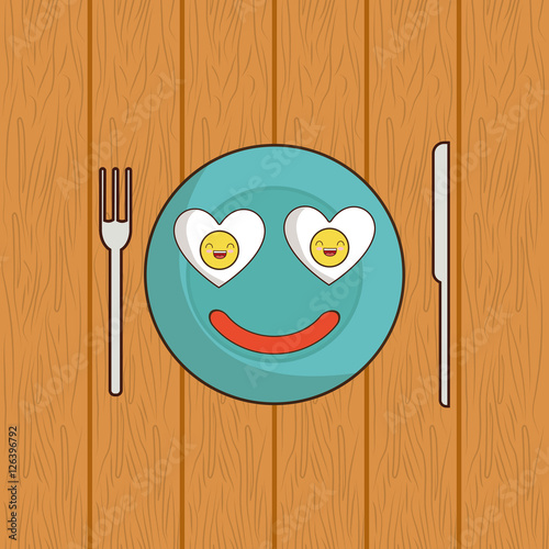 american breakfast cartoon