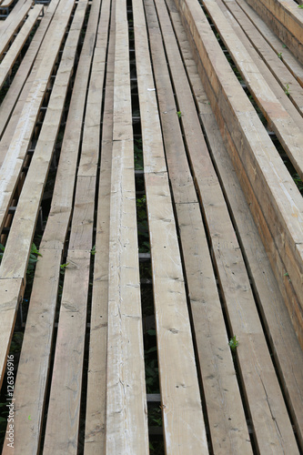 wooden grandstand