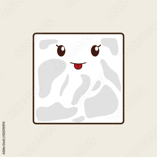 white cheese cartoon