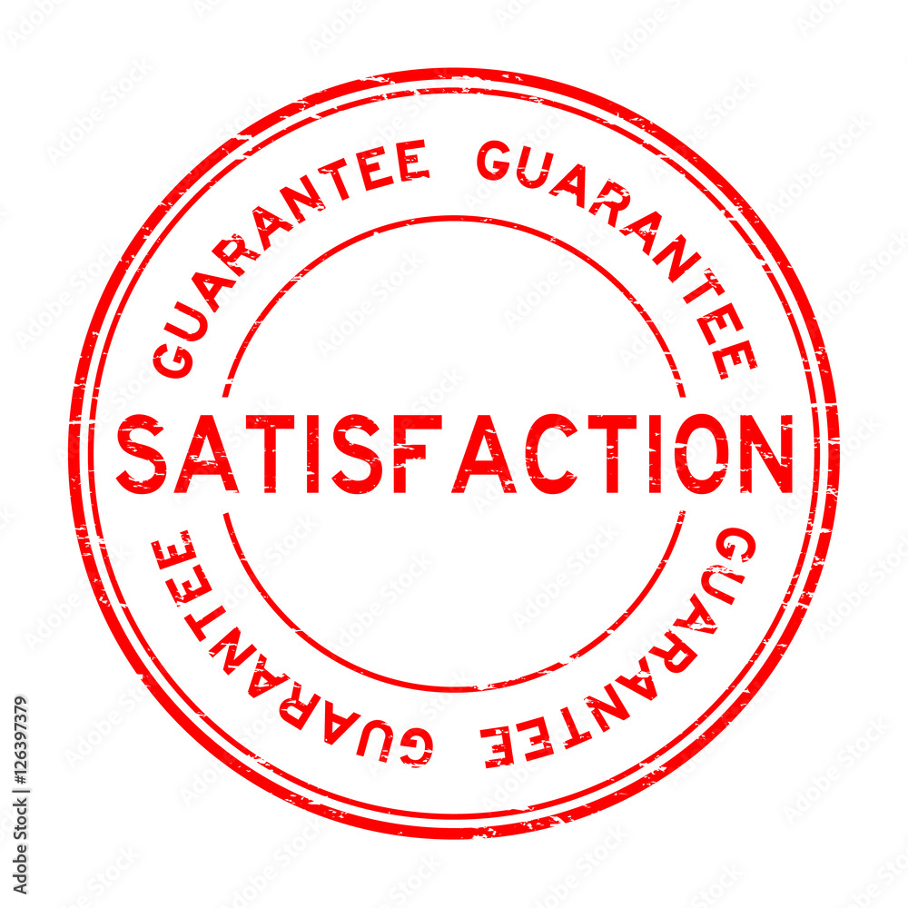 Grunge red satisfaction guarantee round rubber stamp Grunge red satisfaction guarantee round rubber stamp