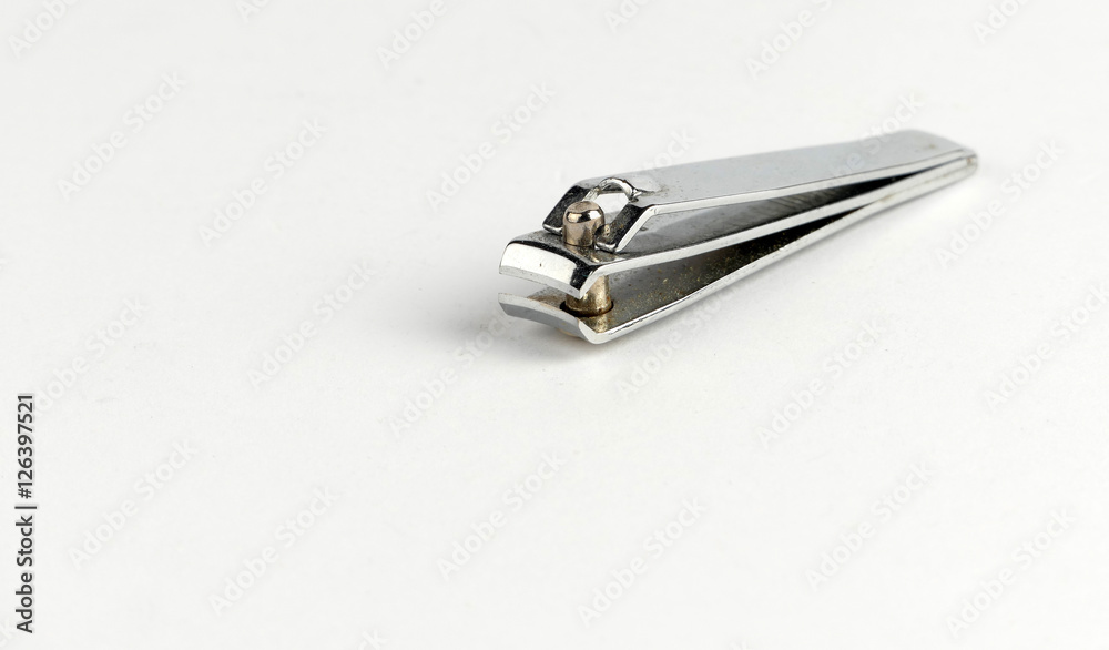 Nail clippers isolated on a white background Nail clippers isolated on a white background