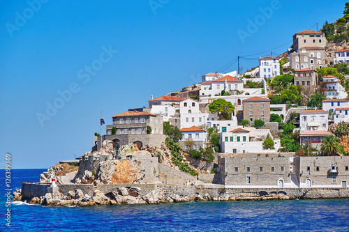 Greece, Hydra island town and  cape 