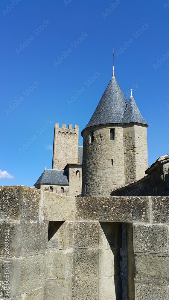 Medieval castle of Carcassonne, France