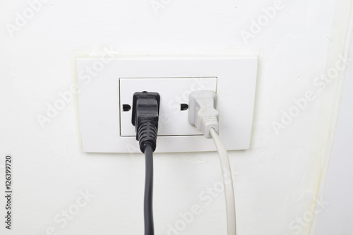 Electric plugs on power socket