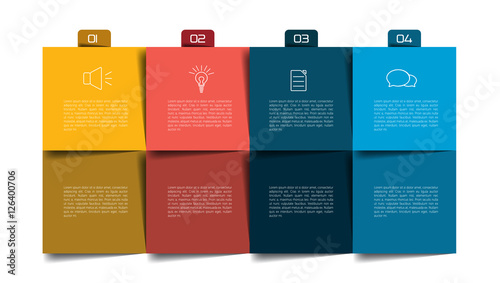 Table, schedule, organizer, planner, notepad, timetable. Step by step template, infographic.