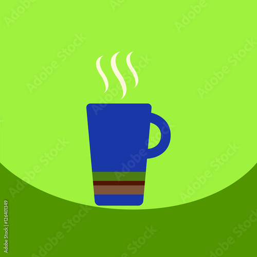  flat vector icon design collection cup of hot coffee