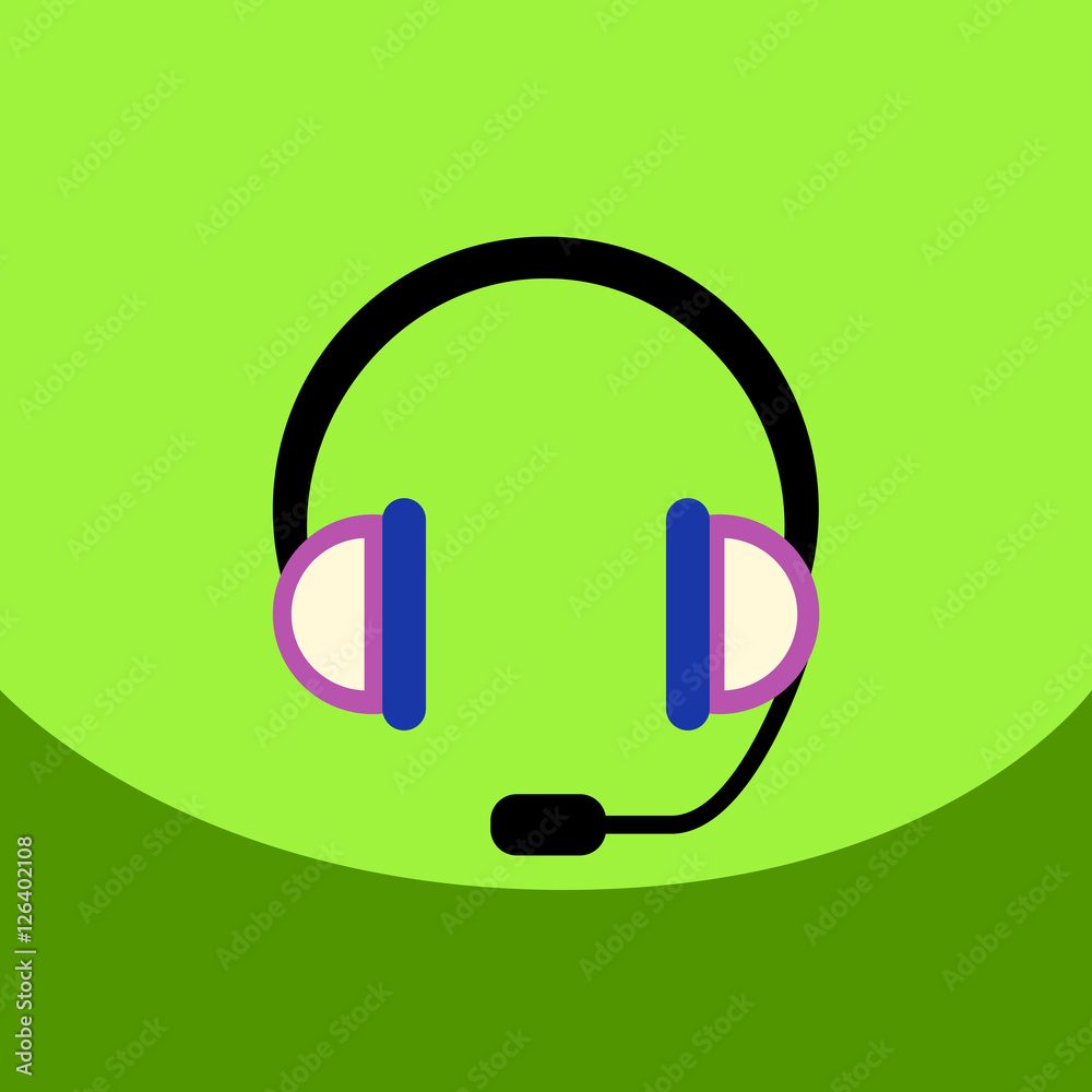flat vector icon design collection music headphones flat vector icon design collection music headphones