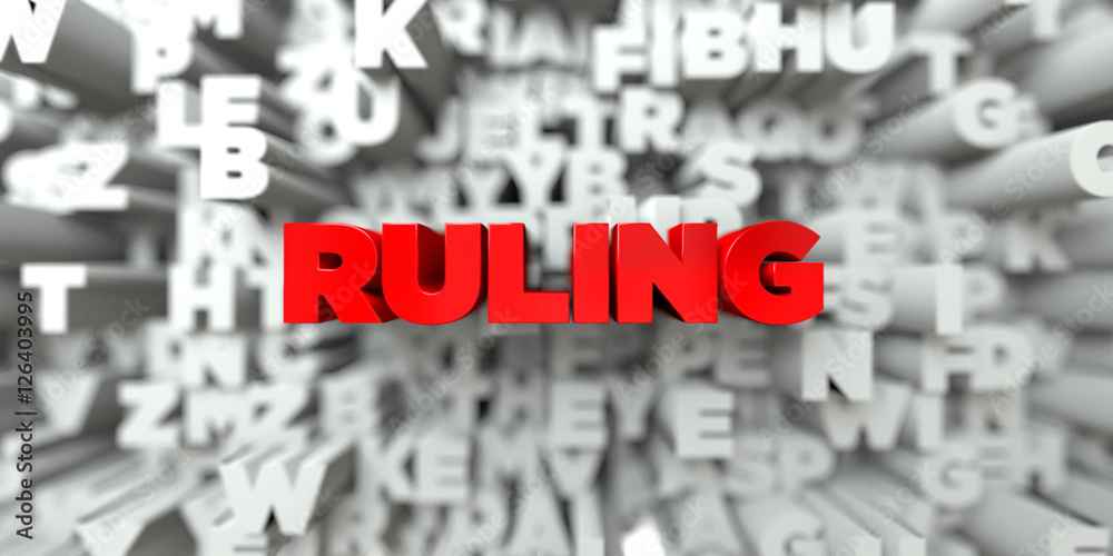 RULING - Red text on typography background - 3D rendered royalty free stock image. This image can be used for an online website banner ad or a print postcard. RULING - Red text on typography background - 3D rendered royalty free stock image. This image can be used for an online website banner ad or a print postcard.