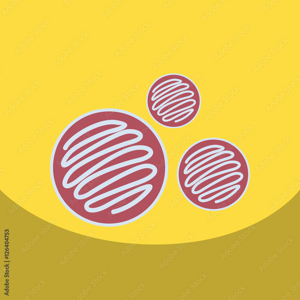 Obraz premium flat vector icon design collection biscuits with jam