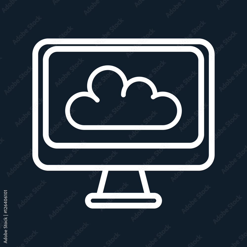 Cloud computing technology icon vector illustration graphic design Cloud computing technology icon vector illustration graphic design