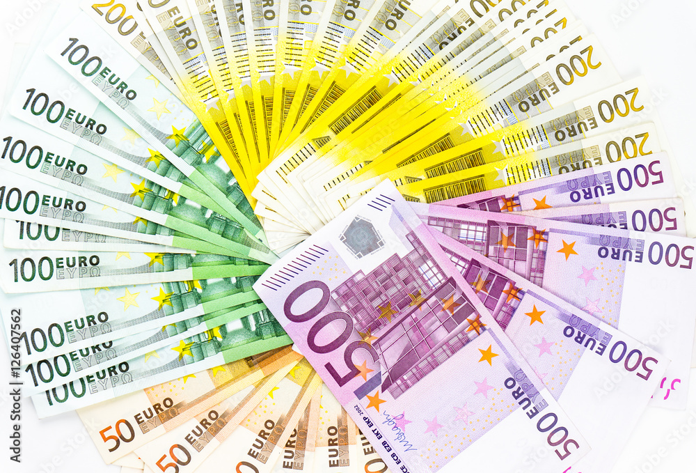 euro banknote money finance cash on white background euro banknote money finance cash on white background
