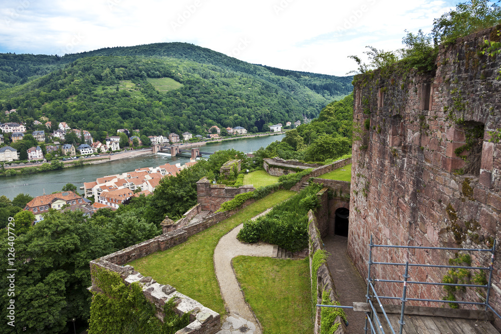 Panorama View on Heidelberg, Germany, Europe