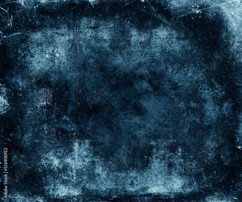 Dark grunge blue texture. Scary obsolete background