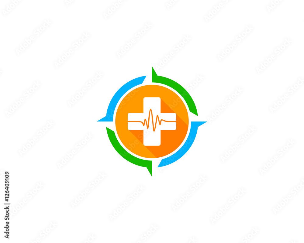 Fototapeta premium Medical Tracker Logo Design Element