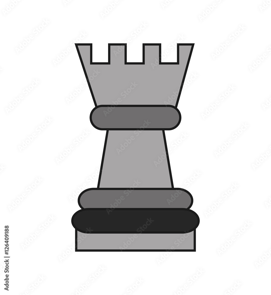 Piece of chess icon. Game strategy competition leisure and hobby theme. Isolated design. Vector illustration Piece of chess icon. Game strategy competition leisure and hobby theme. Isolated design. Vector illustration