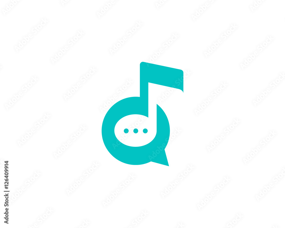 Music Talk Logo Design Element