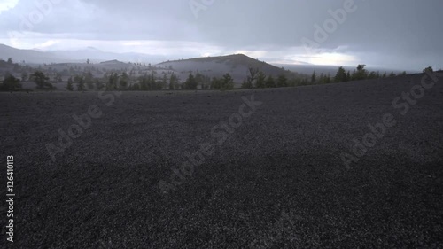 Inferno Cone Overlook Round knoll Kipuka Hail Storm photo