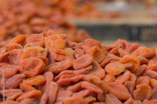 Dried apricots. photo