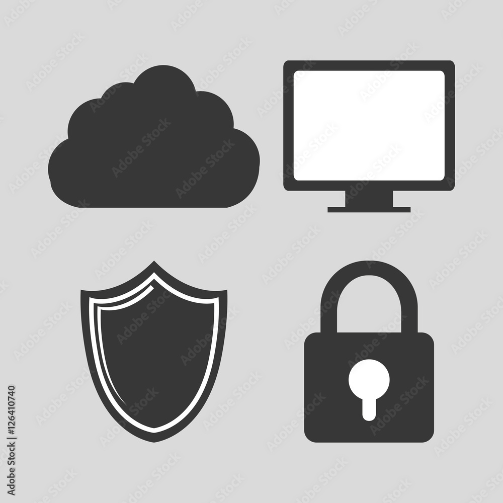 Security system technology icon vector illustration graphic design Security system technology icon vector illustration graphic design