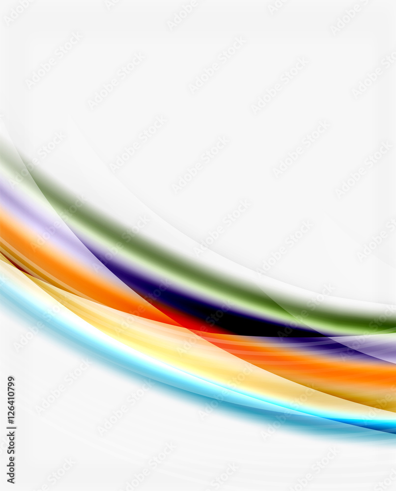 Glossy wave on white space Glossy wave on white space