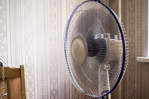electric fan in the room. Operated ventilator