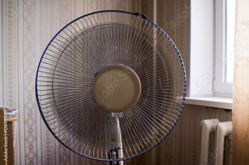 electric fan in the room. Operated ventilator