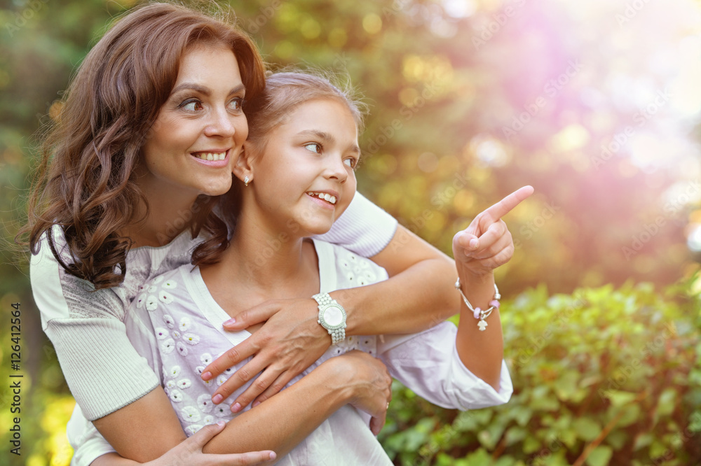Obraz premium portrait of mother and daughter