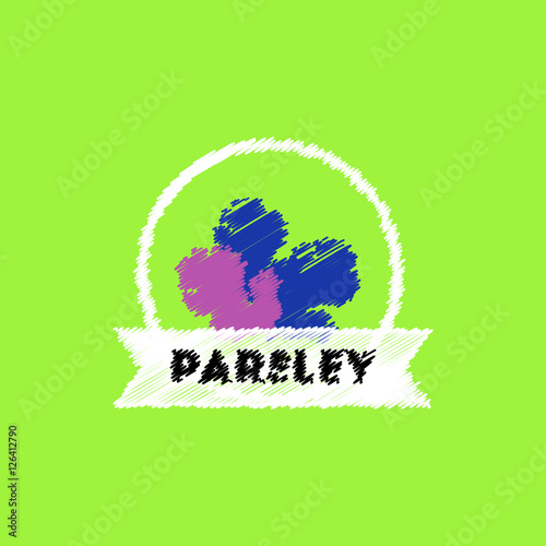 flat vector icon design collection Kitchenware seasoning parsley