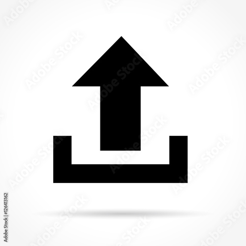 upload icon on white background