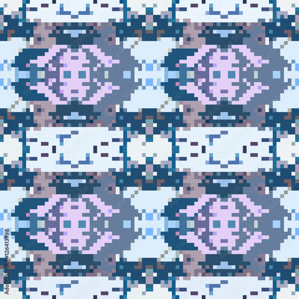 Fototapeta premium seamless tileable pixel texture pattern