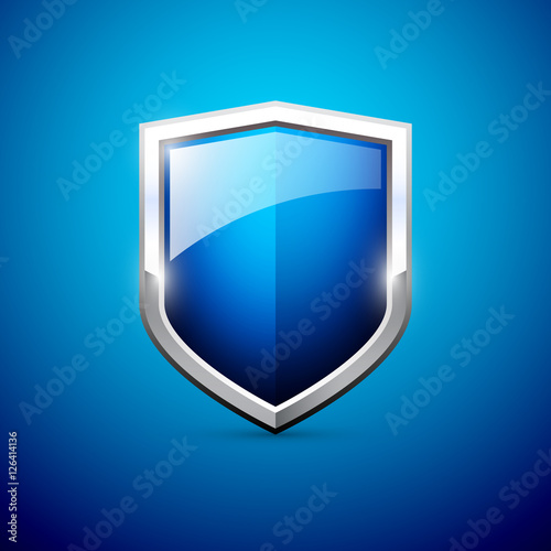 Vector blue shield