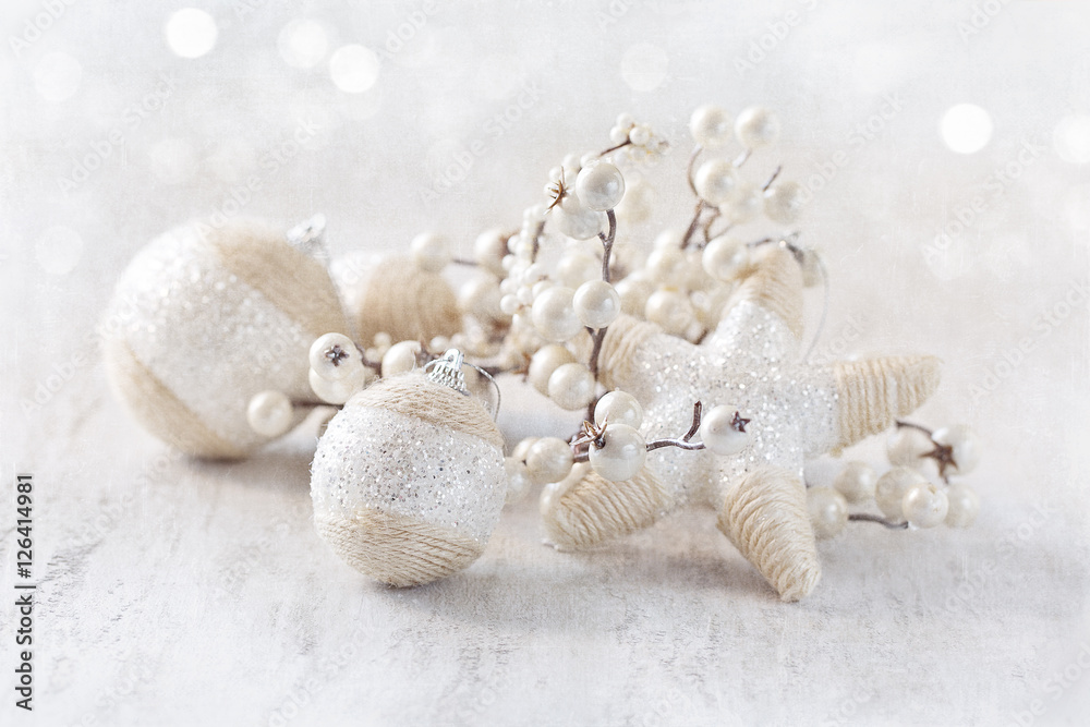 Obraz premium Christmas and New Year decoration.Blurred bokeh background.