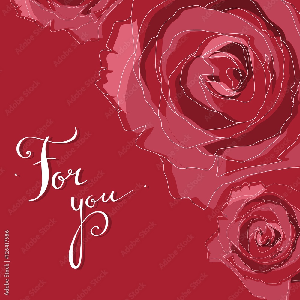 vector rose background template Stock Vector | Adobe Stock vector rose background template Stock Vector | Adobe Stock