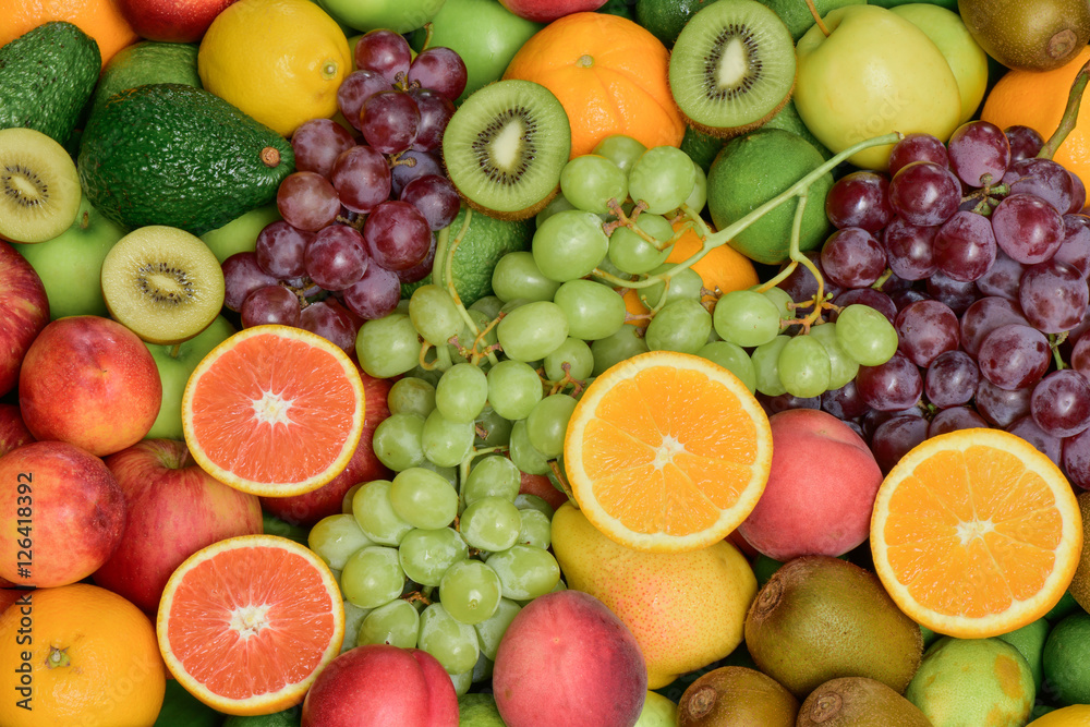 Group of fresh fruits and vegetables for healthy Group of fresh fruits and vegetables for healthy