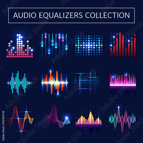 Audio Equalizer Neon Set  photo