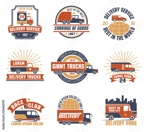 Delivery Logo Emblem Set