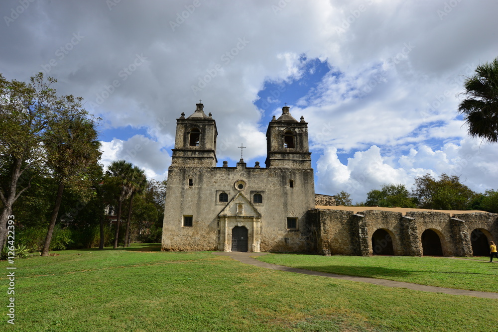 A 1755 Mission in San Antonio, America.