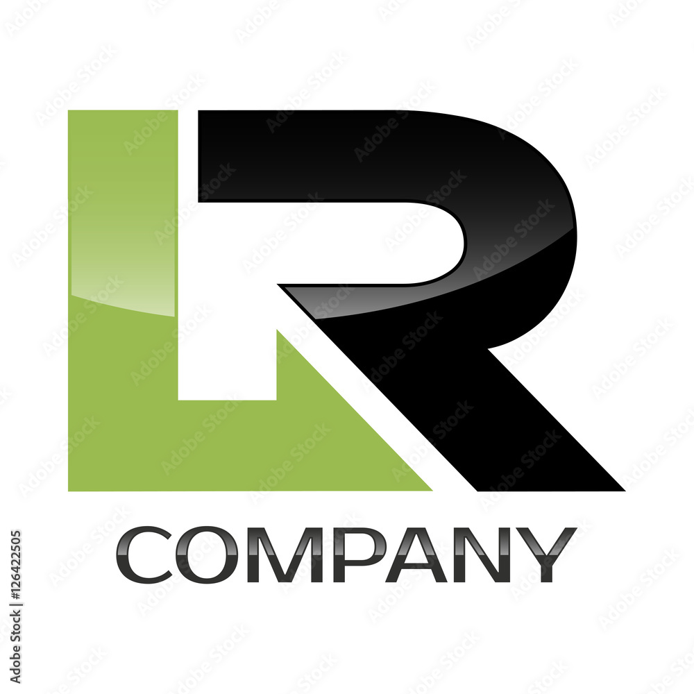 Fotografie LR company linked letter logo