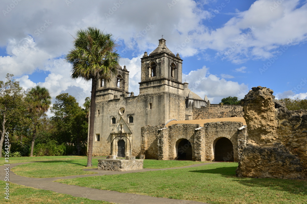 A 1755 Mission in San Antonio, America.